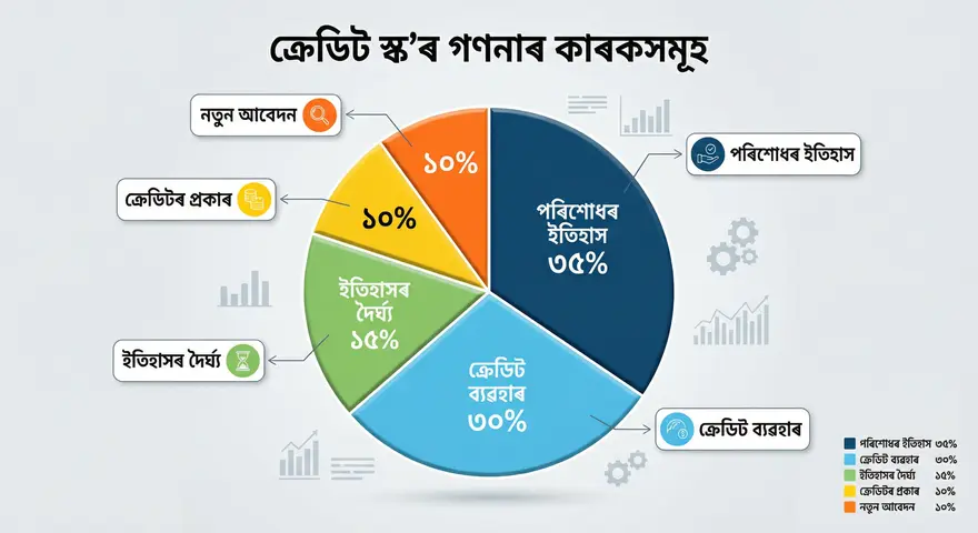 ক্ৰেডিট স্ক'ৰ কেনেকৈ নিৰ্ধাৰণ কৰা হয়?